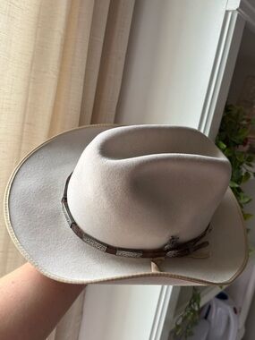 Vintage Stetson 4X Beaver Cowboy Hat Tan Western Size 7 1/4 Made in USA